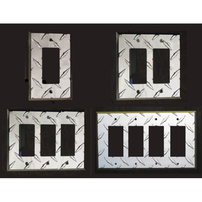 Picture of Diamond Plate Decora - GFCI Switch - Outlet Cover - Wall Plate