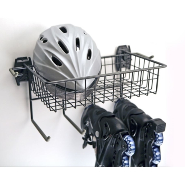 Picture of Skate Rack and Basket Sports Organizer for Slatwall Wall Organizers