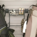 Picture of Wall Mount Golf Rack and Basket for Slatwall Wall Organizers