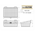 Picture of 12 in. x 18 in. Handiwall Basket for Slatwall Wall Storage