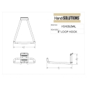 Picture of 8 in. Loop Hook Locking Organizer for Slatwall Wall Storage