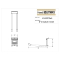 Picture of 8 in. Double Hook Locking Organizer for Slatwall Wall Storage