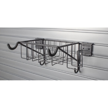 Picture of Horizontal Bicycle Wall Storage Hook and Basket for Slatwall Wall Storage