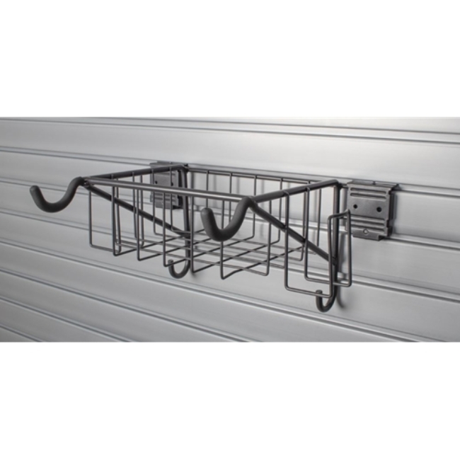 Picture of Horizontal Bicycle Wall Storage Hook and Basket for Slatwall Wall Storage