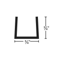 Picture of HandiWall Indented Edge Molding Slatwall Panel Trim