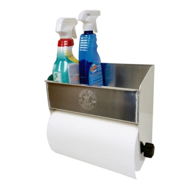 Picture of Aluminum Cleanup Shelf and Paper Towel Dispenser