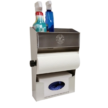 Picture of Aluminum Cleanup Shelf - Paper Towel - Glove Dispenser