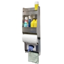 Picture of Aluminum Cleanup Dual Shelf - Paper Towel - Glove Dispenser w/ Towel Bar