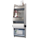 Picture of Aluminum Cleanup Dual Shelf - Paper Towel - Glove Dispenser w/ Towel Bar