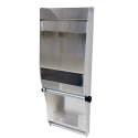 Picture of Aluminum Cleanup Dual Shelf - Paper Towel - Glove Dispenser w/ Towel Bar