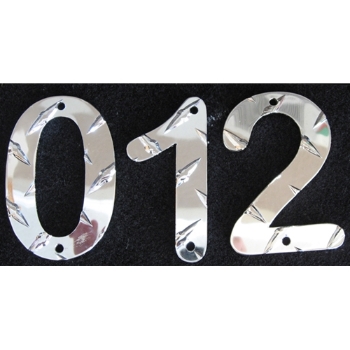 Picture of 4in. Diamond Plate Aluminum Numbers