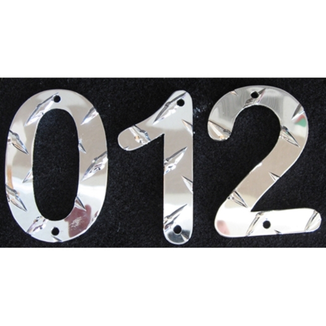 Picture of 4in. Diamond Plate Aluminum Numbers