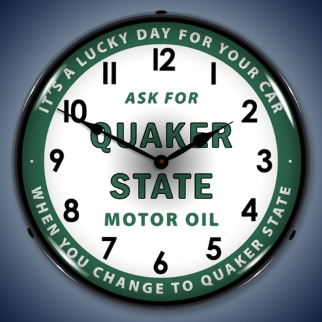 Picture of Quaker State Oil LED Backlit Clock