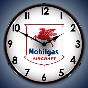 Picture of Mobilgas Aircraft LED Backlit Clock