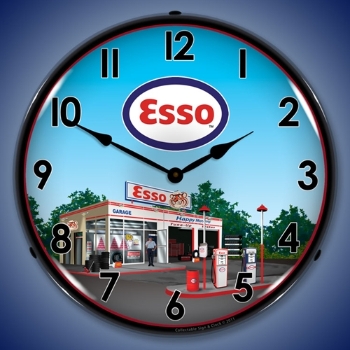 Picture of Esso Station LED Backlit Clock