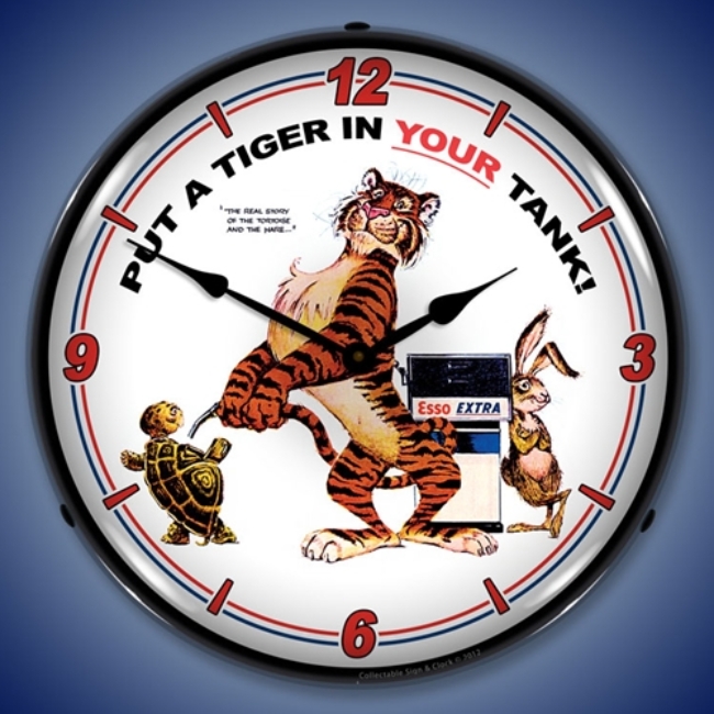 Picture of Esso Tiger LED Backlit Clock