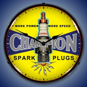 Picture of Champion Plugs Vintage LED Backlit Clock