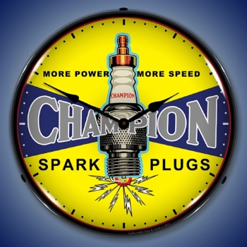 Picture of Champion Plugs Vintage LED Backlit Clock