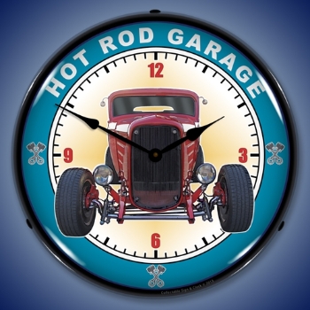 Picture of Hot Rod Garage LED Backlit Clock
