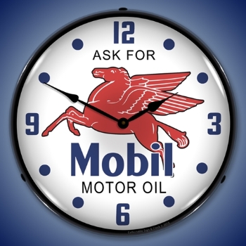 Picture of Mobil Oil LED Backlit Clock