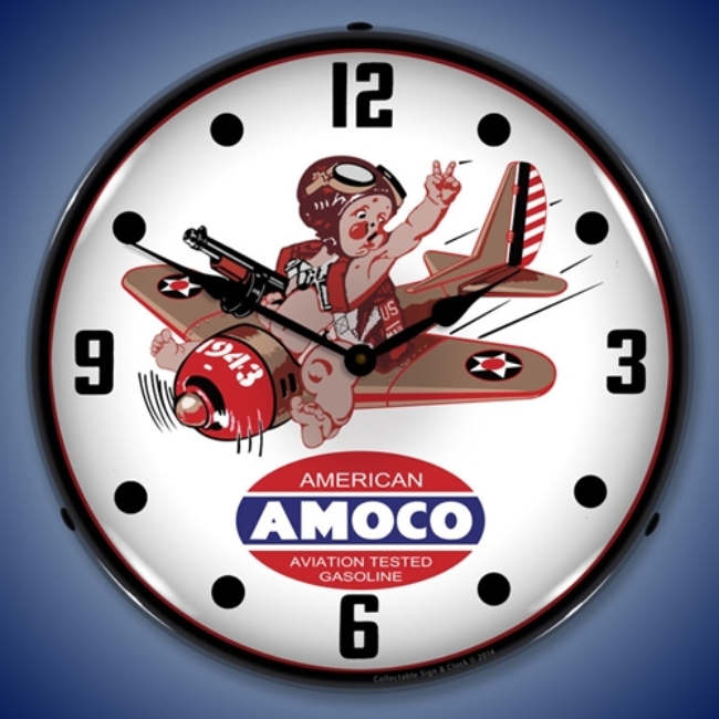 Picture of Amoco Avaition LED Backlit Clock