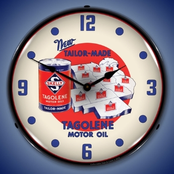 Picture of Skelly Motor Oil LED Backlit Clock