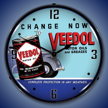 Picture of Veedol Oil and Grease LED Backlit Clock