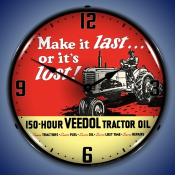 Picture of Veedol Tractor Oil LED Backlit Clock