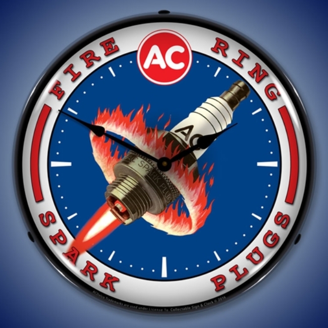 Picture of AC Spark Plugs LED Backlit Clock