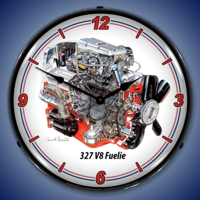 Picture of 327 v8 Fuel Injection LED Backlit Clock