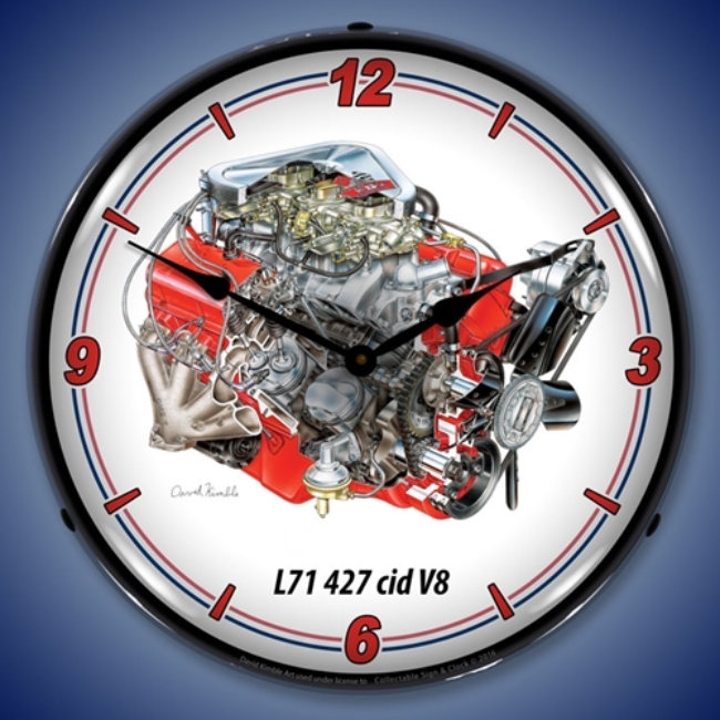 Picture of 427 cid v8 L71 LED Backlit Clock