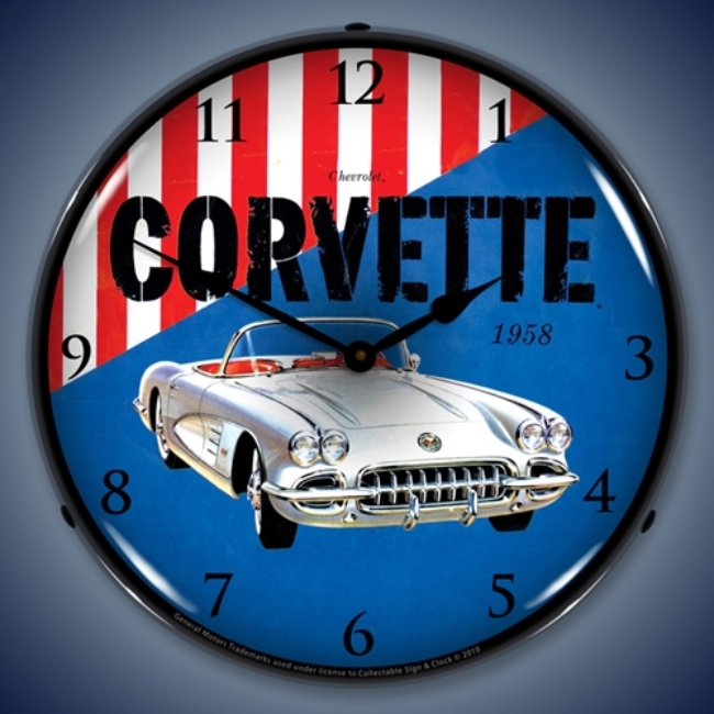 Picture of 1958 Corvette LED Backlit Clock