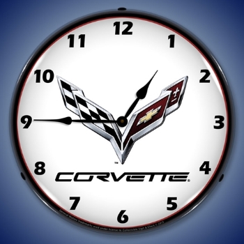 Picture of C7 Corvette  Logo LED Backlit Clock