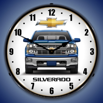 Picture of Chevrolet Silverado Blue LED Backlit Clock