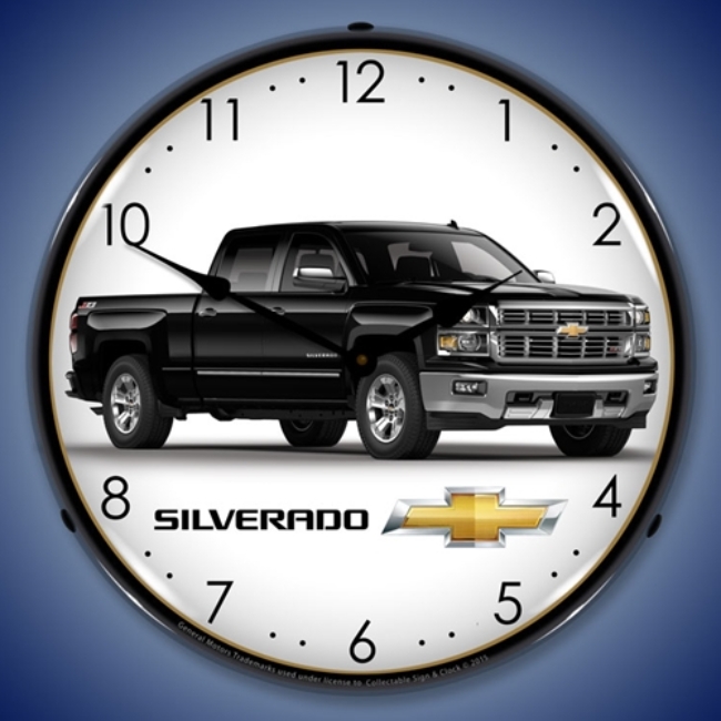 Picture of Chevrolet Silverado Black LED Backlit Clock