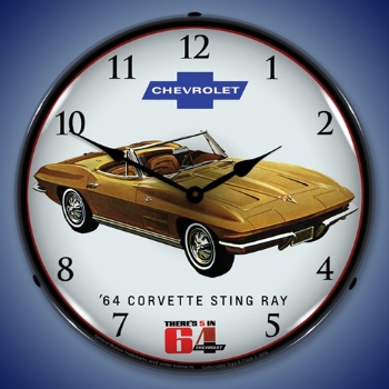Picture of 1964 Corvette Sting Ray LED Backlit Clock
