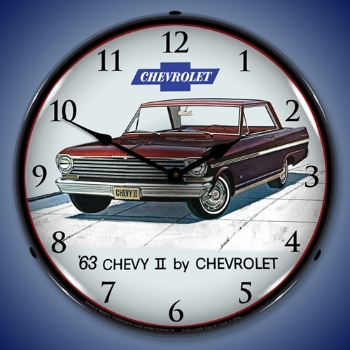 Picture of 1963 Chevy II Nova Super Sport LED Backlit Clock