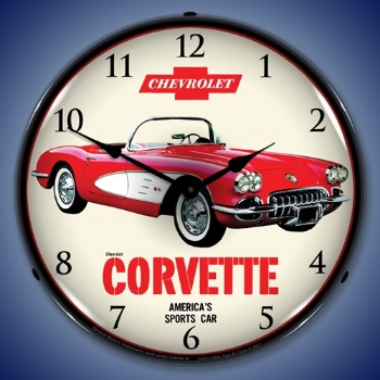 Picture of 1959 Chevrolet Corvette LED Backlit Clock