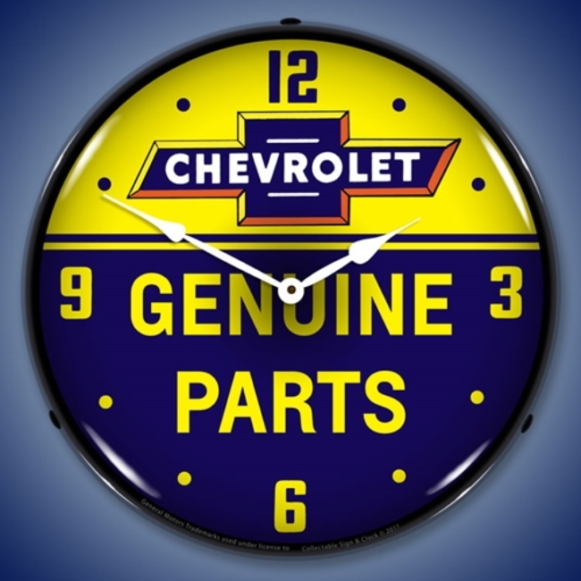 Picture of Chevrolet Bowtie Genuine Parts LED Backlit Clock