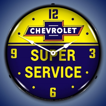 Picture of Chevrolet Bowtie Super Service LED Backlit Clock