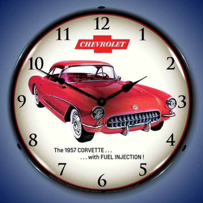 Picture of 1957 Corvette Fuel Injection LED Backlit Clock