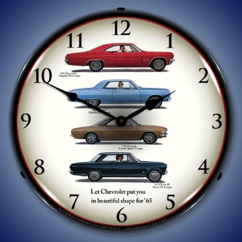 Picture of Chevrolet 1965 Lineup LED Backlit Clock
