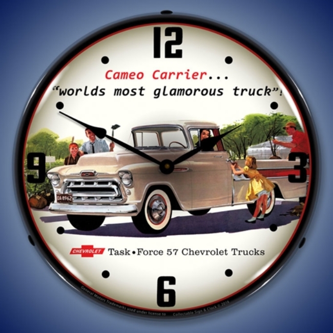 Picture of 1957 Chevrolet Cameo Truck LED Backlit Clock