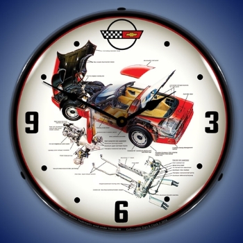 Picture of C4 Corvette Tech LED Backlit Clock