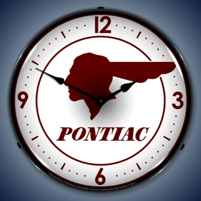 Picture of Pontiac Indian LED Backlit Clock