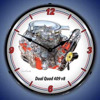 Picture of Dual Quad 409 v8 LED Backlit Clock