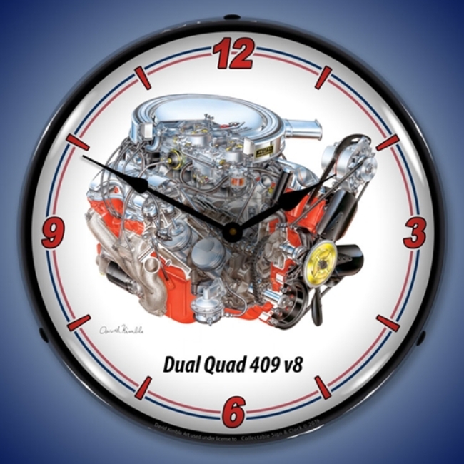 Picture of Dual Quad 409 v8 LED Backlit Clock