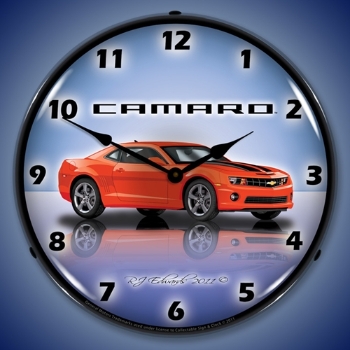 Picture of Camaro  SS  Orange G5 LED Backlit Clock