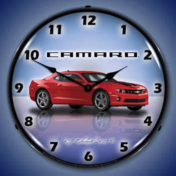 Picture of Camaro G5 Red Jewel LED Backlit Clock