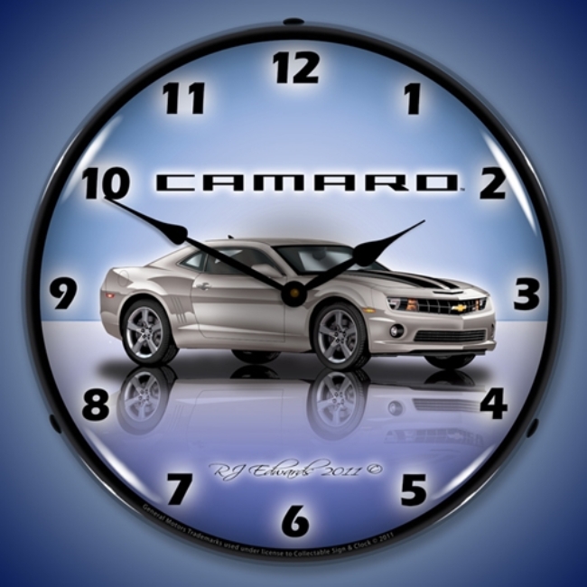 Picture of Camaro G5 Silver Ice LED Backlit Clock